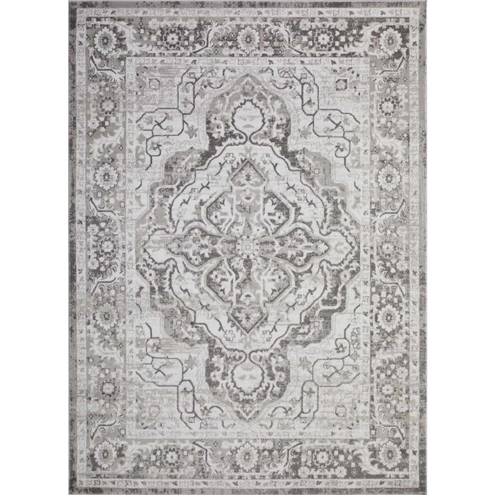 Loomaknoti Rhane Valok 9' x 12' Gray Oriental Indoor Area Rug