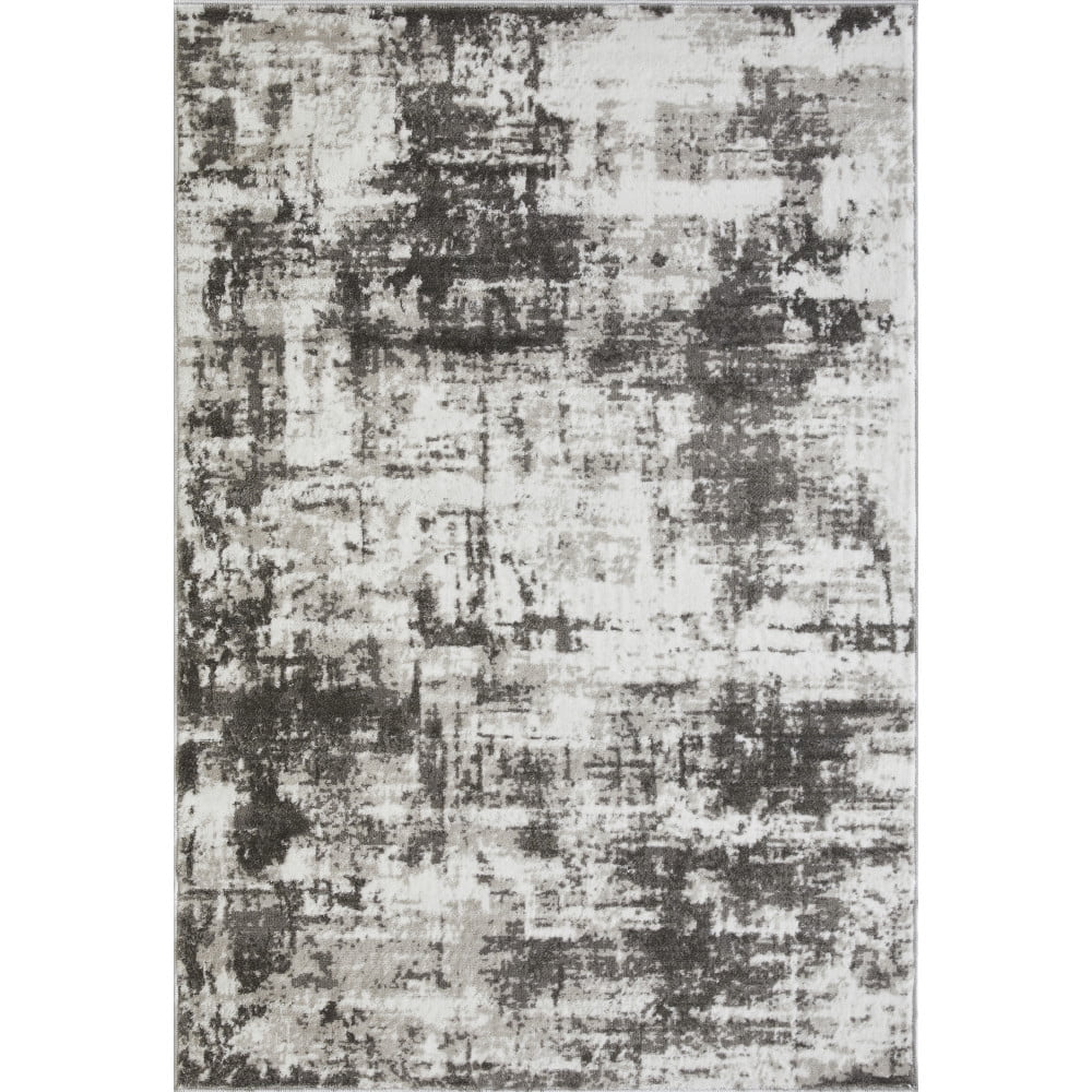 Loomaknoti Rhane Vearali 4' x 6' Gray Abstract Indoor Area Rug