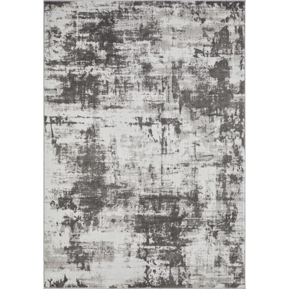 Loomaknoti Rhane Vearali 5' x 7' Gray Abstract Indoor Area Rug