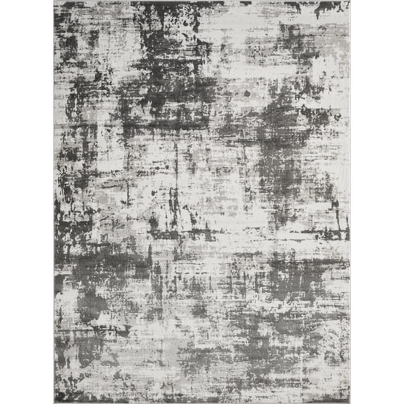 Loomaknoti Rhane Vearali 8' x 10' Gray Abstract Indoor Area Rug