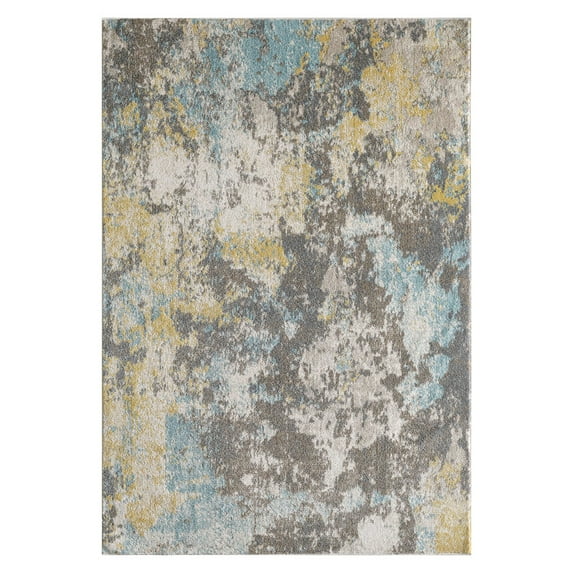 Loomaknoti Sientan Darani 8' x 10' Abstract Indoor Polypropylene Area Rug , Yellow