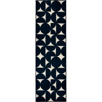 Loomaknoti Tecopa Sevella 2' x 7' Blue Geometric Outdoor Runner Rug