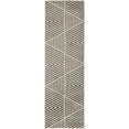 thumbnail image 1 of Loomaknoti Tecopa Symenia 2' x 7' Grey Geometric Outdoor Runner Rug, 1 of 10