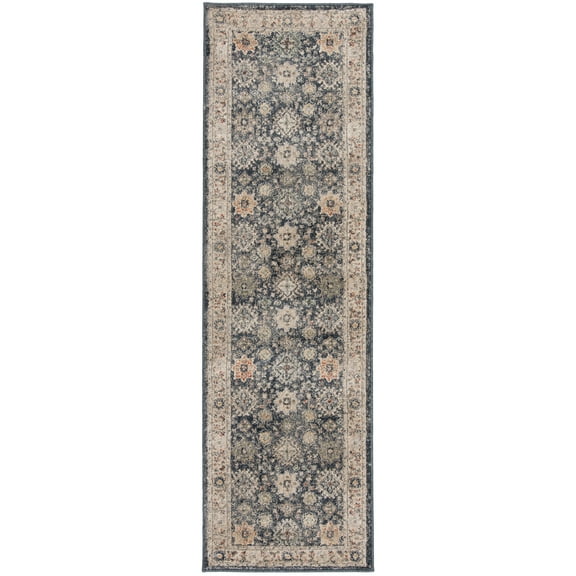Loomaknoti Tempintorn 2'3" x 7'6" Light Blue Oriental Polypropylene Indoor Area Rug