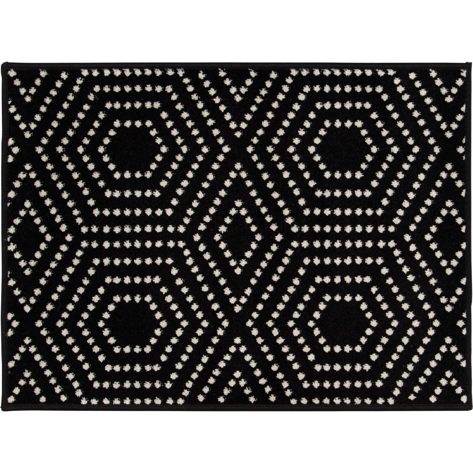 Loomaknoti Terrace Tropic 084 Valeria 9'10" x 12'10" Geometric Indoor/Outdoor Area Rug , Black/White