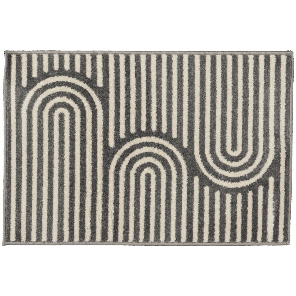 Loomaknoti Terrace Tropic Sedvick 3' x 5' Geometric Indoor/Outdoor Accent Rug , Gray/White