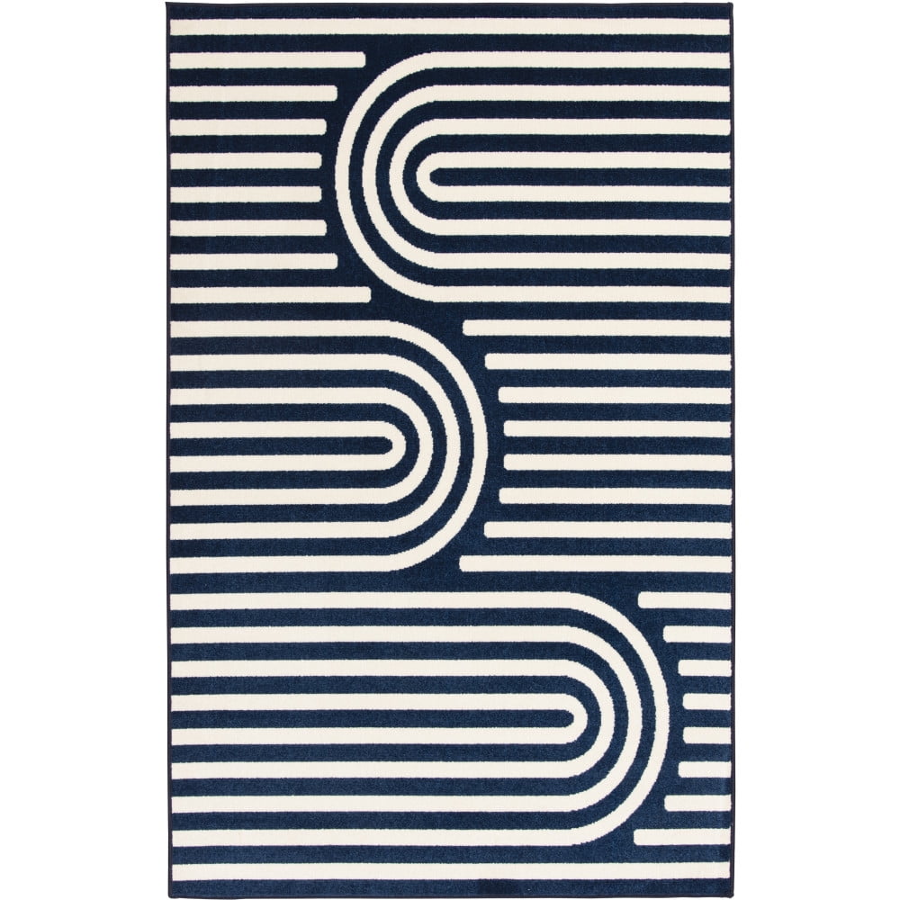 Loomaknoti Terrace Tropic Sedvick 6' x 9' Geometric Indoor/Outdoor Area Rug , Blue/White