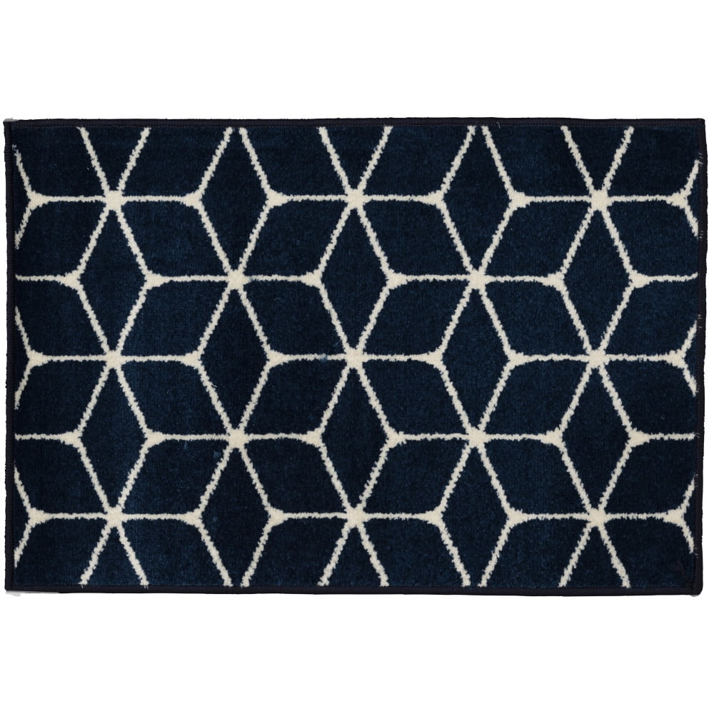 Loomaknoti Terrace Tropic Shamid 2' x 3' Geometric Indoor/Outdoor Runner Rug , Blue/White