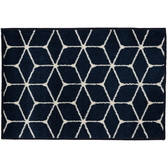 Loomaknoti Terrace Tropic Shamid 3' x 5' Geometric Indoor/Outdoor Accent Rug , Blue/White