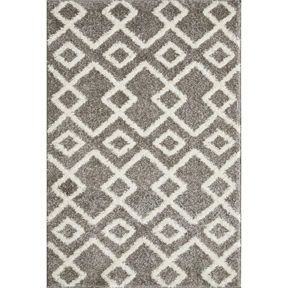 Loomaknoti Vemoa Adeta 4' x 6' Gray Geometric Indoor Area Rug