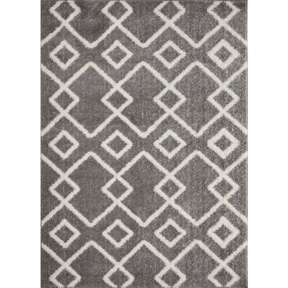 Loomaknoti Vemoa Adeta 9' x 12' Gray Geometric Indoor Polypropylene Area Rug