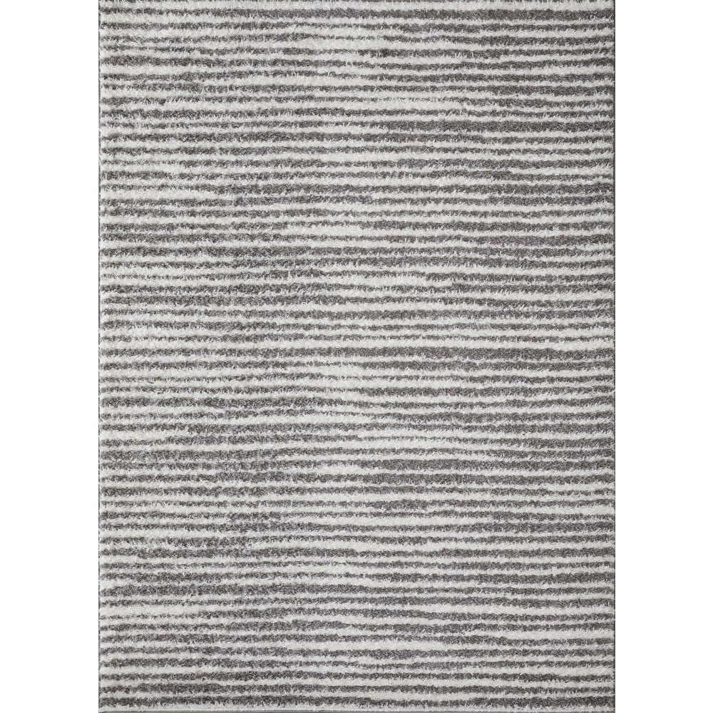 Loomaknoti Vemoa Altomarze 9' x 12' Gray Stripe Indoor Area Rug