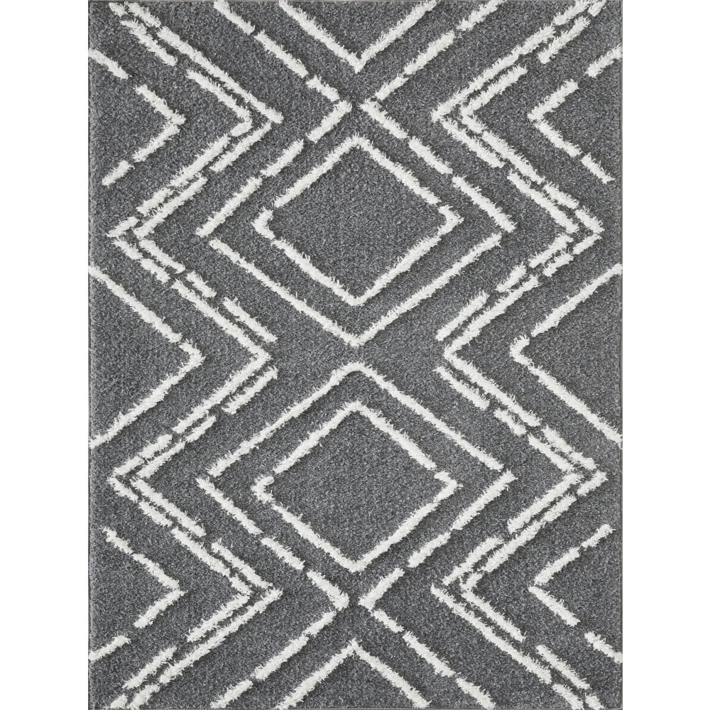 Loomaknoti Vemoa Armeley 5' x 7' Blue Geometric Polyester Indoor Area Rug