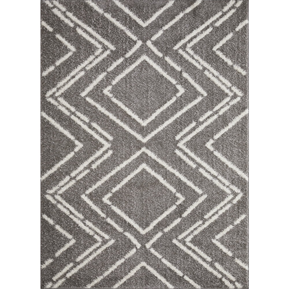 Loomaknoti Vemoa Armeley 9' x 12' Gray Geometric Indoor Area Rug