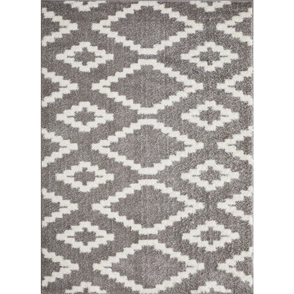 Loomaknoti Vemoa Aslayn 9' x 12' Gray Geometric Indoor Polypropylene Area Rug