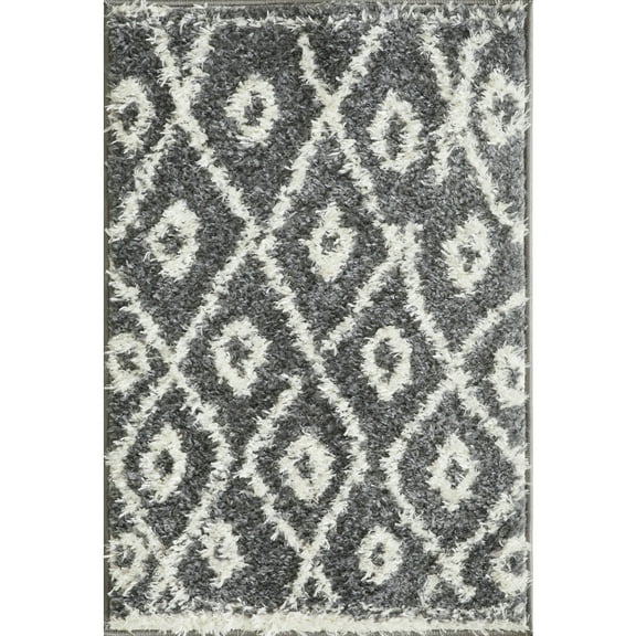 Loomaknoti Vemoa Avonako 2' x 3' Geometric Indoor Runner Rug , Blue/Cream