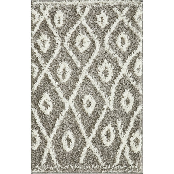 Loomaknoti Vemoa Avonako 2' x 3' Gray Geometric Indoor Accent Rug