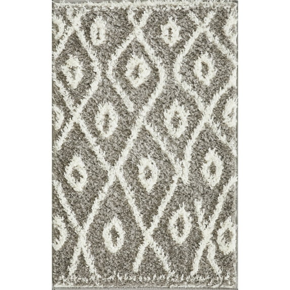 Loomaknoti Vemoa Avonako 2' x 3' Gray Geometric Indoor Accent Rug