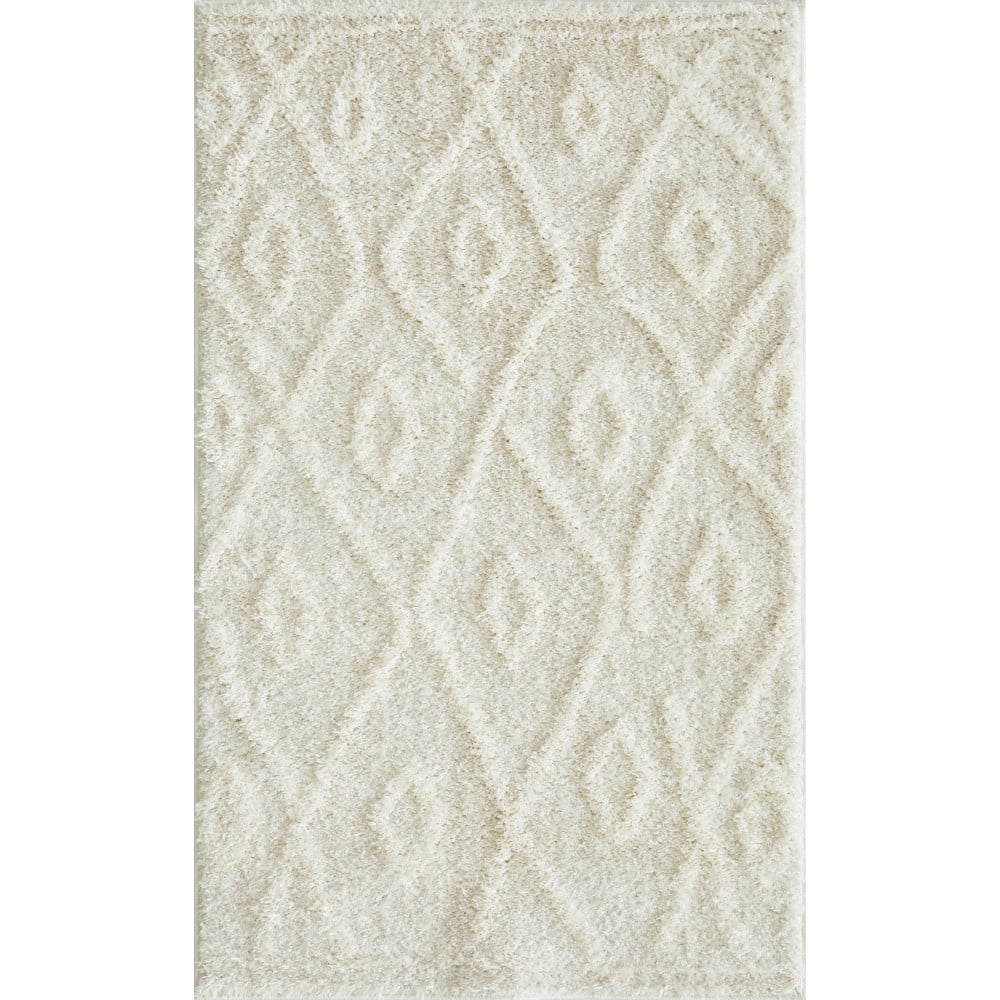 Loomaknoti Vemoa Avonako 3' x 5' Light Grey Geometric Indoor Accent Rug