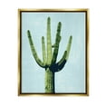 thumbnail image 1 of Looming Cactus Turquoise Sky Botanical & Floral Graphic Art Metallic Gold Framed Art Print Wall Art, 1 of 6