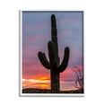thumbnail image 1 of Looming Desert Cactus Silhouette Landscape Photograph White Framed Art Print Wall Art, 1 of 7