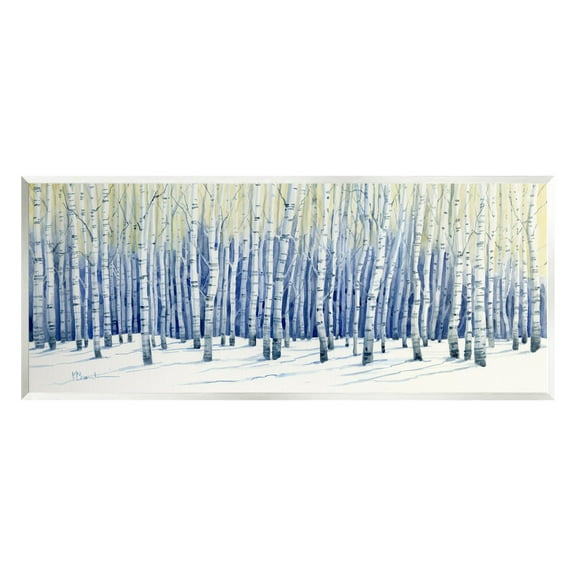 Looming Winter Birch Trees Landscape Graphic Art Unframed Art Print Wall Art