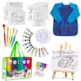 thumbnail image 1 of Loomini 27 Pc Kids Paint Set: Canvas, Tabletop Easel, Brushes - Ages 8-12, 1 of 6