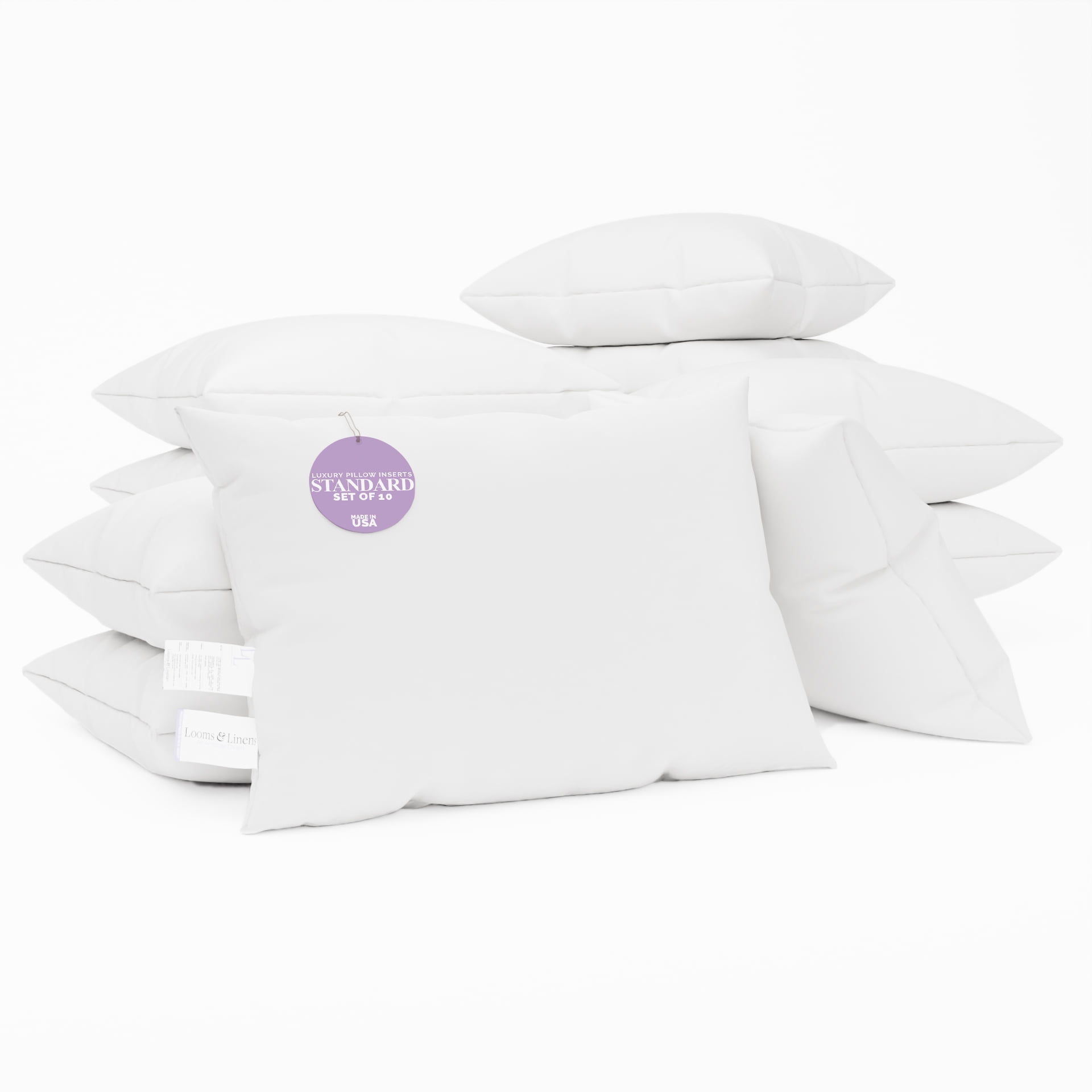 Looms & Linens Hotel Luxury Sleeping Pillows 20x26 10Pack Standard