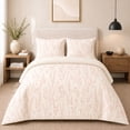 thumbnail image 1 of Loomsnest 2-Piece Twin Comforter Set, All Season Duvet Insert, Soft, Lightweight, Diamond Stitched, Reversible Down Alternative Comforter (Floral Pink & Ivory), 1 of 8