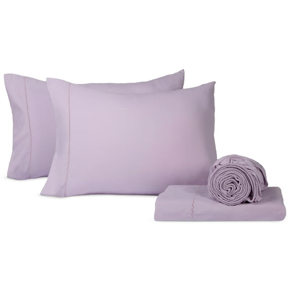 Loomsnest Luxury 1800 Series Brushed Microfiber 3 Piece Twin Size Sheet Set, Wrinkle Resistant, Deep Pocket (Fits up to 16"), Lavender