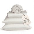 thumbnail image 1 of Loomsnest 4 Piece Queen Sheet Set, Cool & Crisp Percale, 100% Cotton Sheets, Deep Pockets, Light Gray, 1 of 10