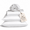 thumbnail image 1 of Loomsnest 4 Piece Queen Sheet Set, Cool & Crisp Percale, 100% Cotton Sheets, Deep Pockets, White, 1 of 10