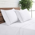 thumbnail image 1 of Loomsnest Luxury 1800 Series Brushed Microfiber 4 Piece Queen Size Sheet Set, Wrinkle Resistant, Deep Pocket (Fits up to 16"), White, 1 of 10