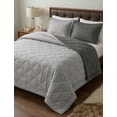 thumbnail image 1 of Loomsnest 2-Piece Twin Comforter Set, All Season Duvet Insert, Soft, Lightweight, Diamond Stitched, Reversible Down Alternative Comforter (Light Gray & Dark Gray), 1 of 7