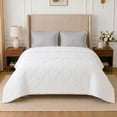 thumbnail image 1 of Loomsnest Diamond Quilted Comforter Full/Queen Duvet Insert, All Season, Soft, Lightweight, Down Alternative Reversible Comforter (White), 1 of 7