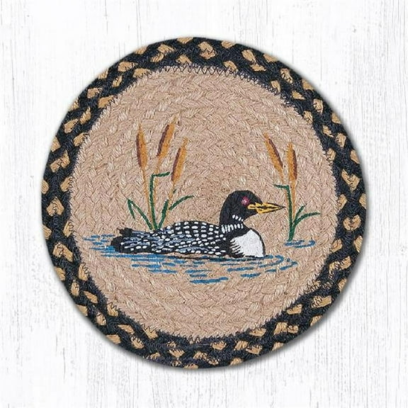 Loon Cattail Printed Swatch Round Rug, 10 x 10 in.