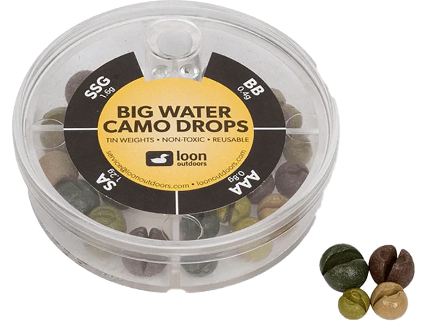 Loon Outdoors Plombs Fendus Camo Drops – Taille 4 Division – Pour Pêche En Grande Eau – Neuf