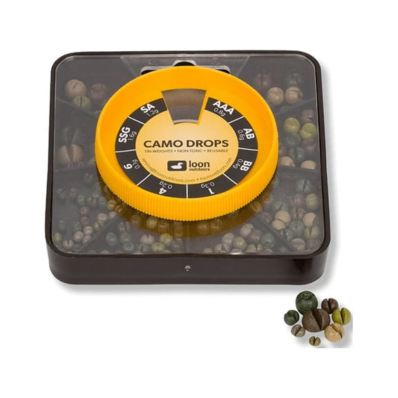 Loon Tin Drops Split Shot Assortment 8 Sizes Camo
