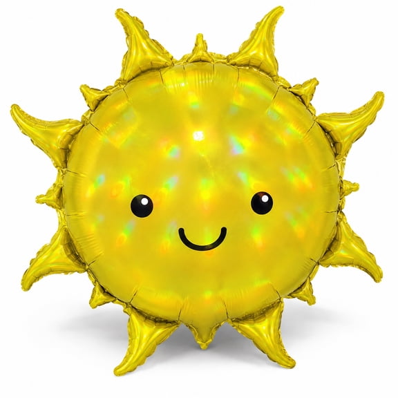LoonBalloon 27 Inch Sun Iridescent Holographic Balloon