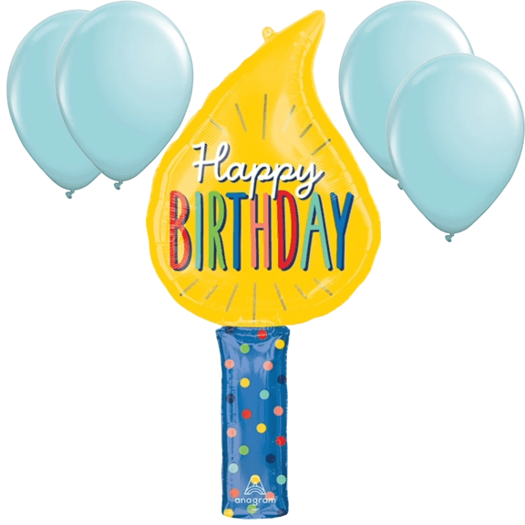 LoonBalloon 39 Inch Birthday Candle Balloon with 4 latex - Festive & Unique