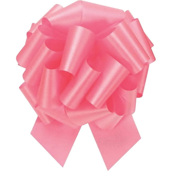 LoonBalloon #40 Perfect Gift Bow 8 inches, Azalea Blush Pink (10-Pack)