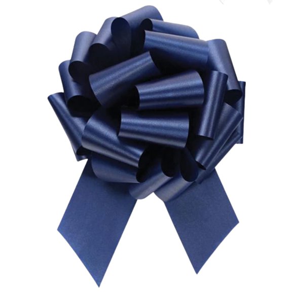LoonBalloon #5 Perfect Gift Bow 4 inches‚ Navy (10-Pack)