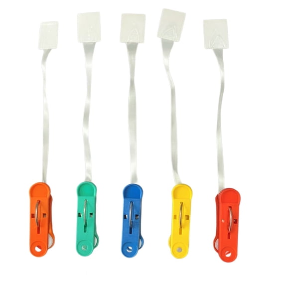 LoonBalloon 8g Primary Clip Balloon Weight With Ribbon and Tape Tab 100pk