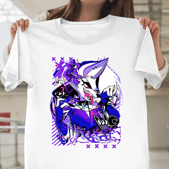 Loona Inspired Hellhound Fan Art Animated Series Graphic Unisex T-Shirt, for men & women, up to size 5XL.