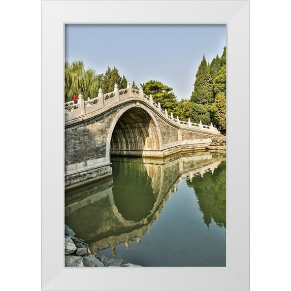 Looney, Hollice 11x14 White Modern Wood Framed Museum Art Print Titled - Asia-China-Beijing-Bridge at the Summer Palace of Empress Cixi