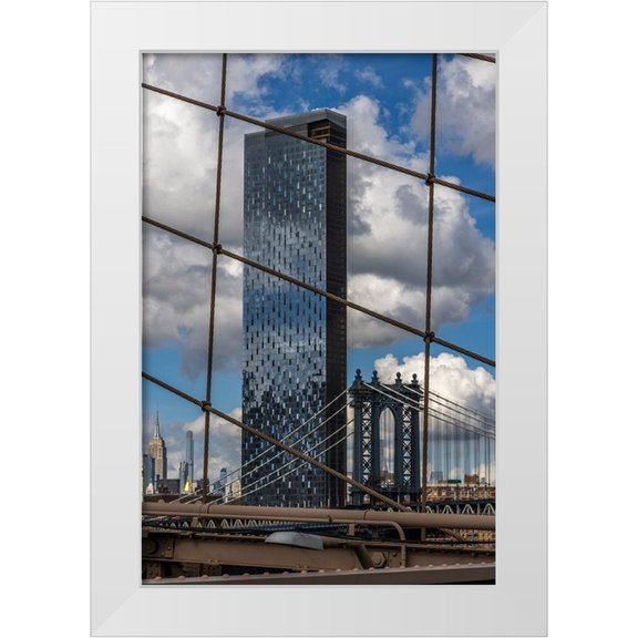 Looney, Hollice 11x14 White Modern Wood Framed Museum Art Print Titled - USA-New York The Brooklyn Bridge