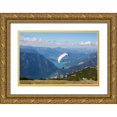 thumbnail image 1 of Looney, Hollice 24x17 Gold Ornate Wood Framed with Double Matting Museum Art Print Titled - Austria-Dachstein-Paraglider soaring above Lake Hallstatt and the surrounding mountains, 1 of 4