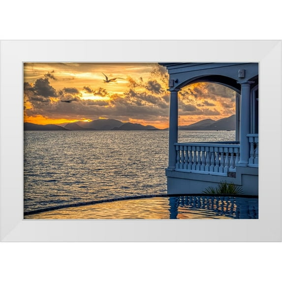 Looney, Hollice 32x23 White Modern Wood Framed Museum Art Print Titled - West Indies-US Virgin Islands-St Thomas