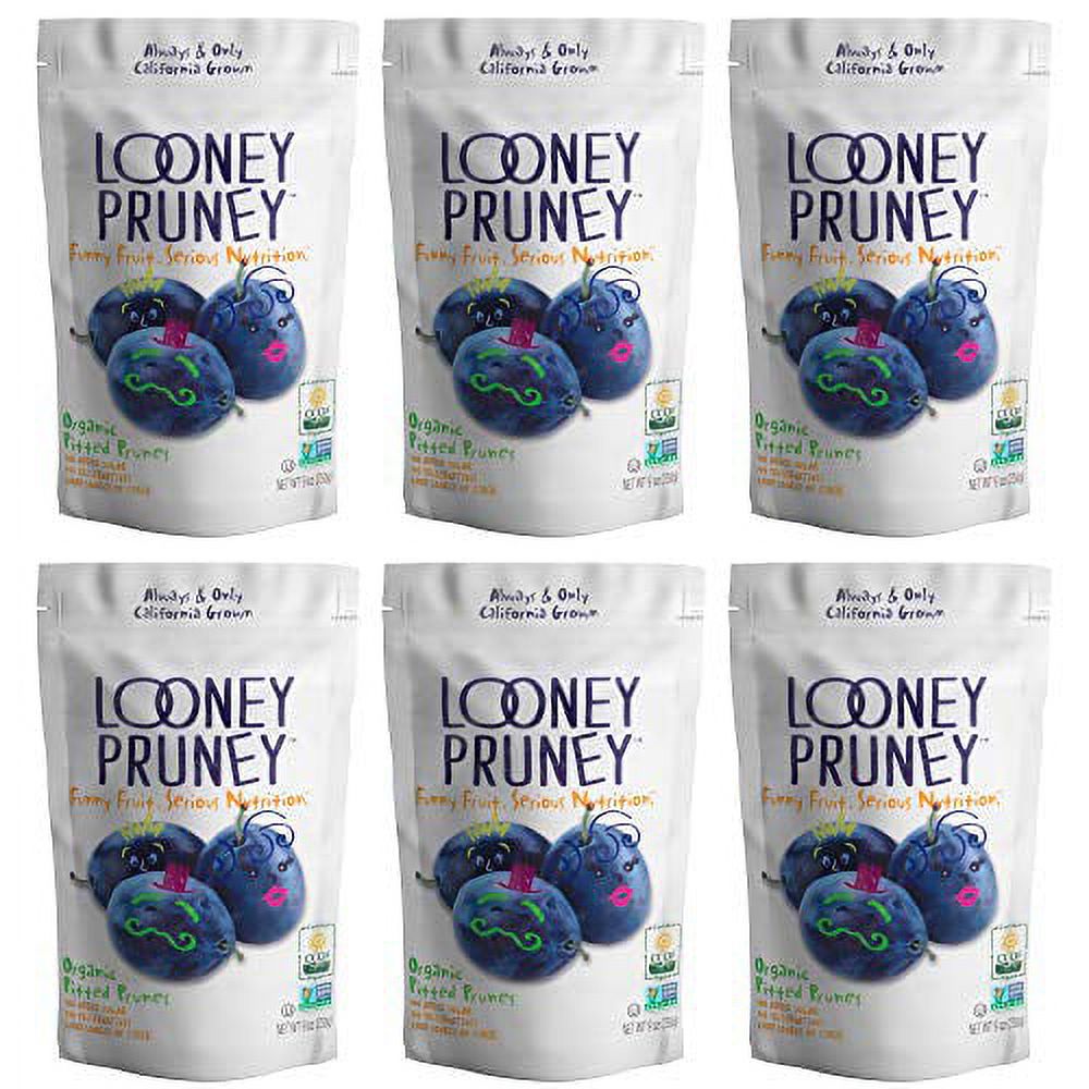 Looney Pruney Organic Pitted Dried Prunes for the Entire Family Always CaliforniaGrown