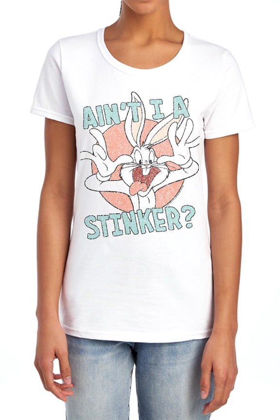 Aint I A Stinker Women's T Shirt, White, Large